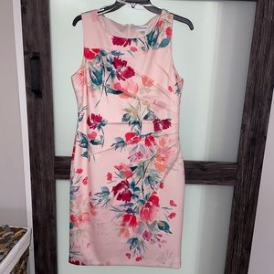 Calvin Klein fitted floral dress. Worn once. Size 12. Excellent condition.